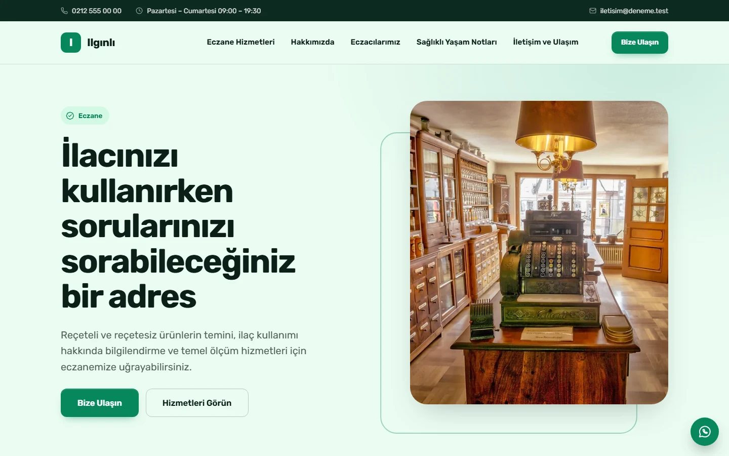 Eczane — Kurumsal teması