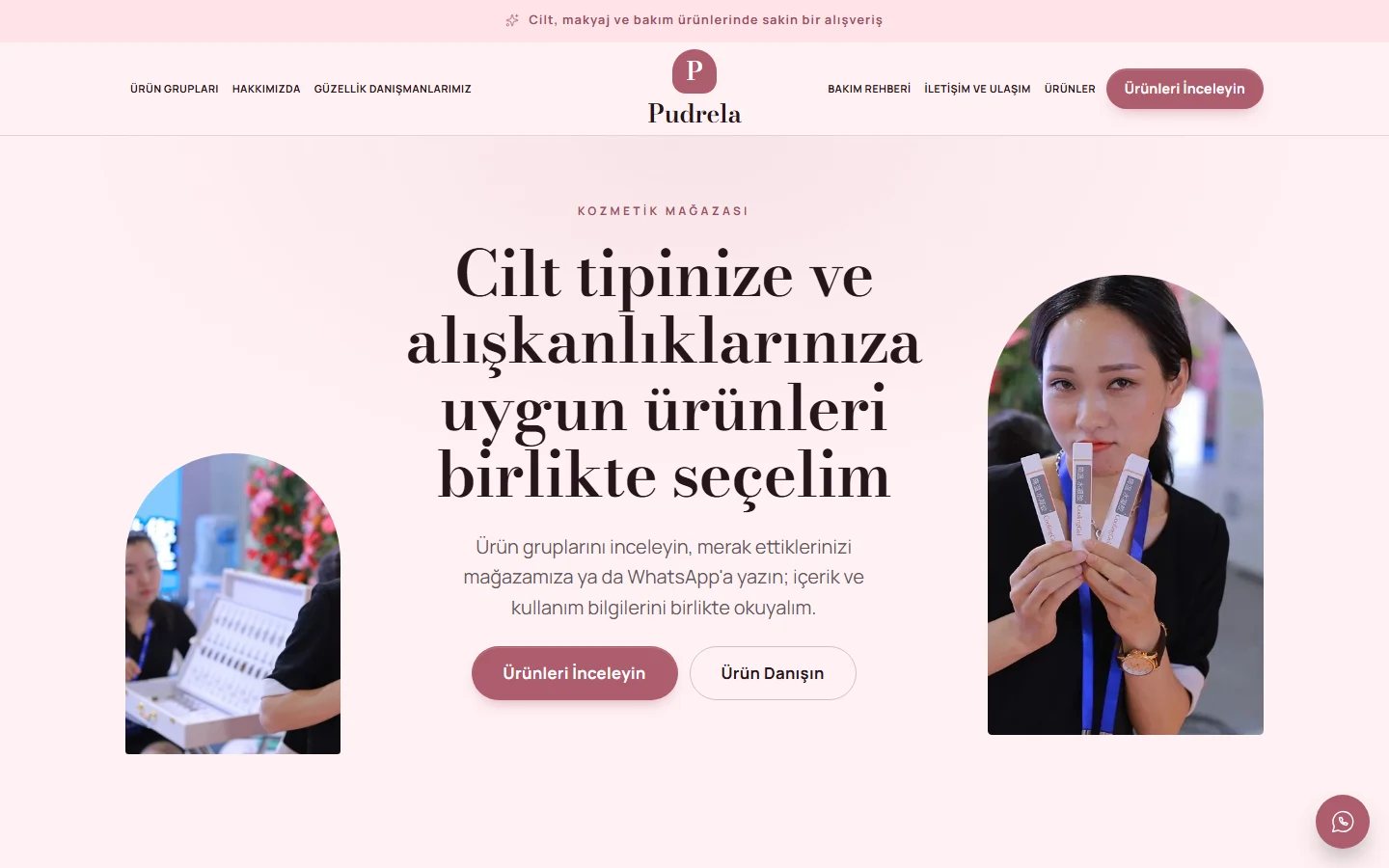 Kozmetik Mağazası — Butik teması