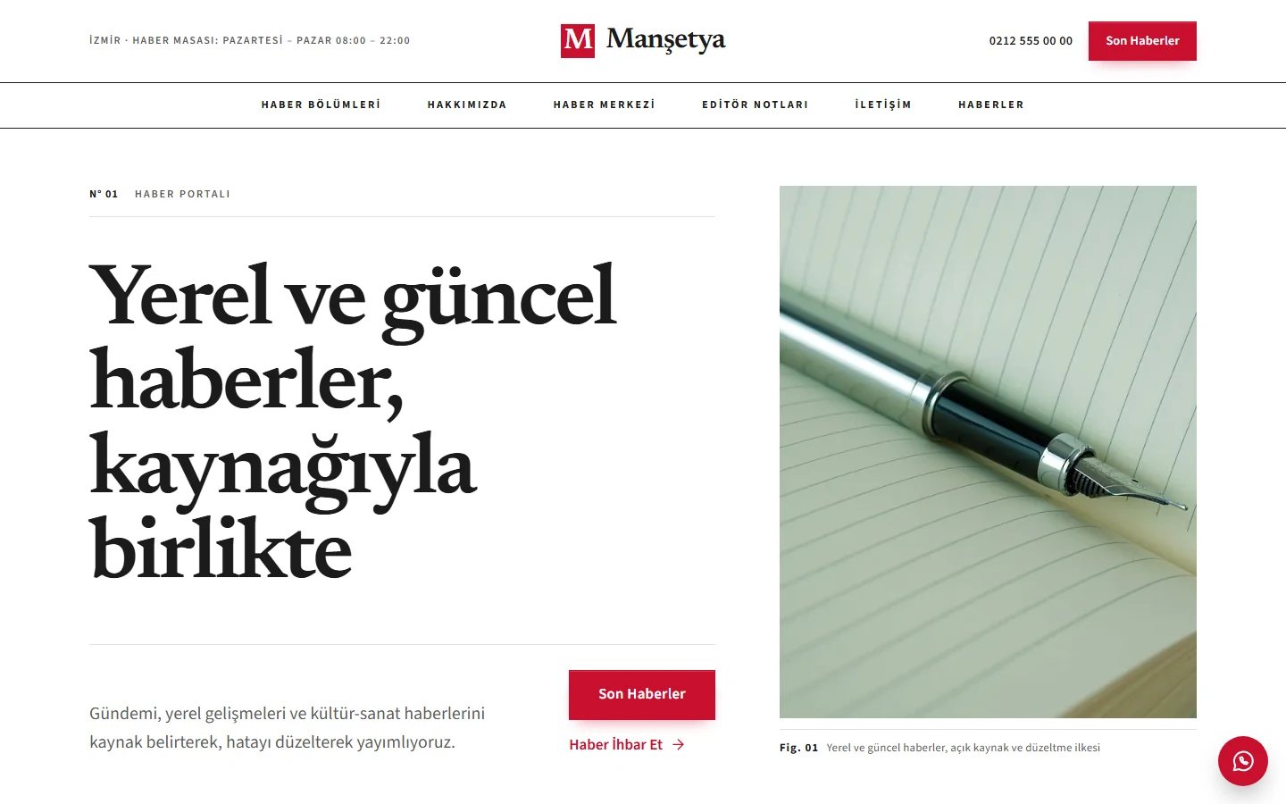 Haber Portalı — Editoryal teması
