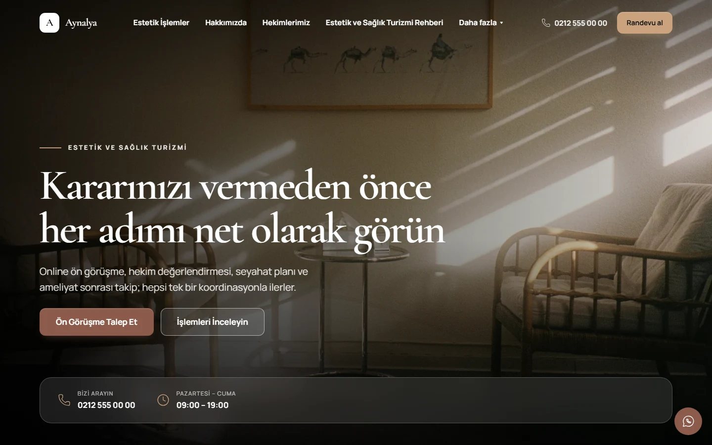 Estetik / Sağlık Turizmi — Vitrin teması