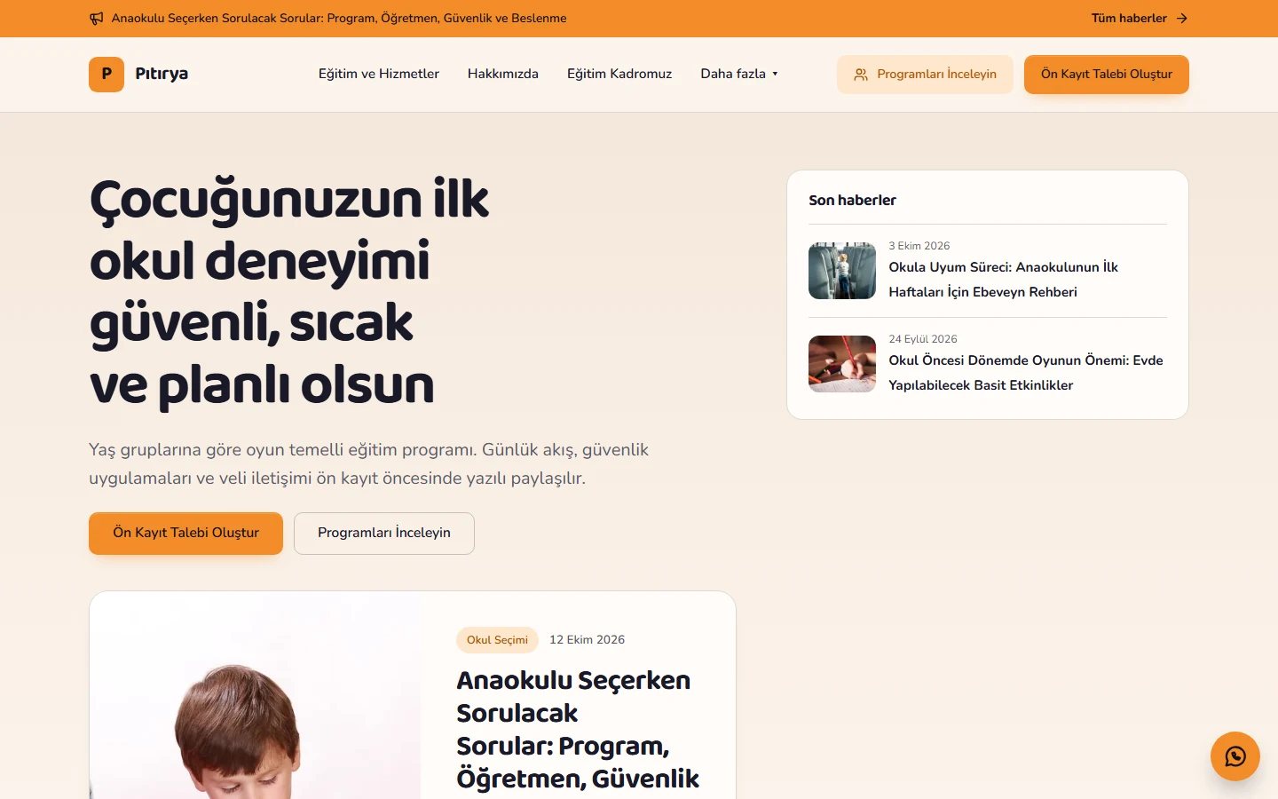 Anaokulu / Kreş — Topluluk teması